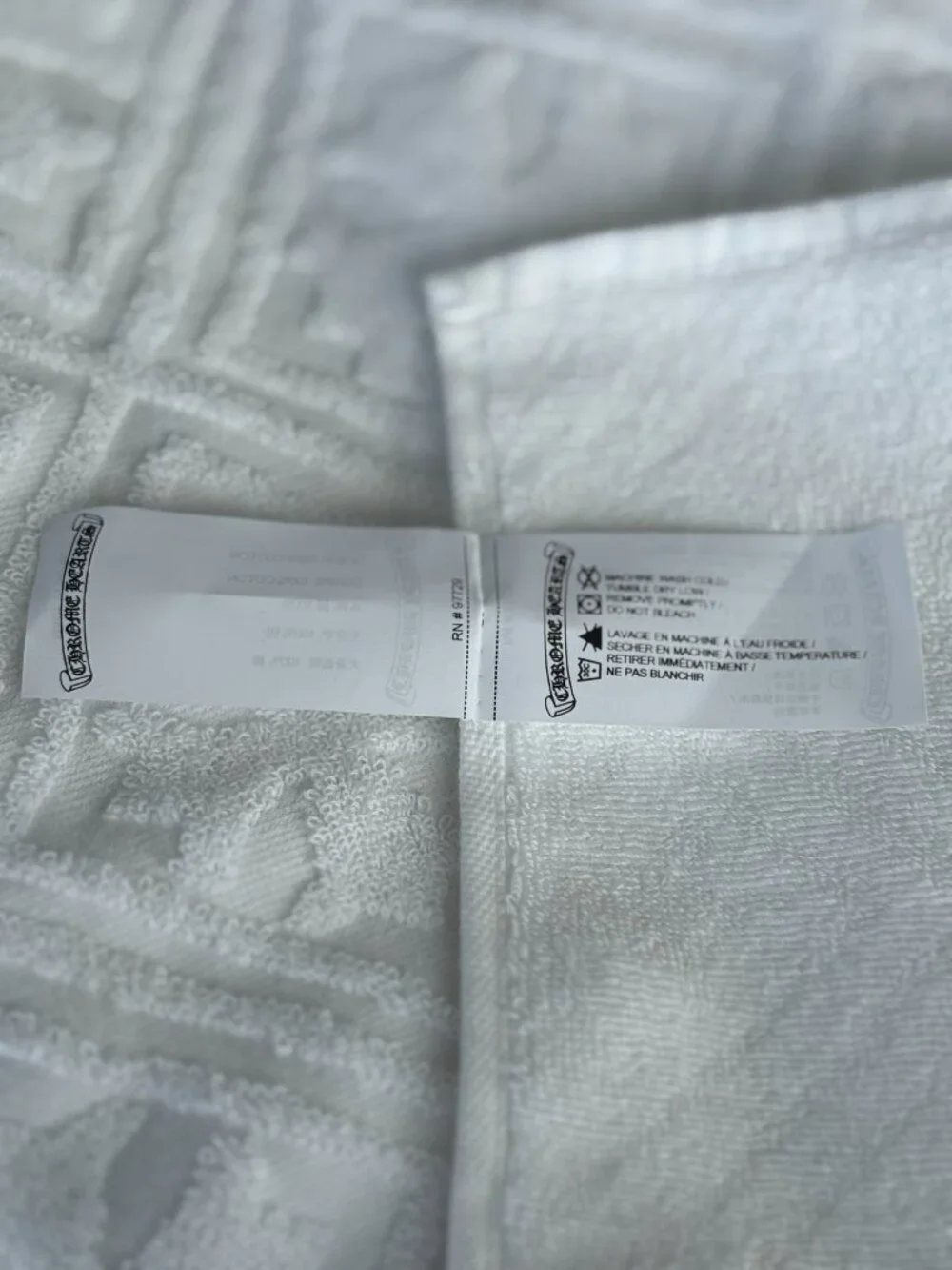 Chrome Hearts White Cross Jacquard Towel